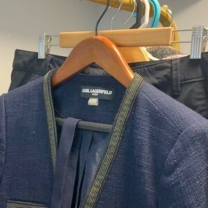 Karl Lagerfeld Navy Jacket with Gold Accents